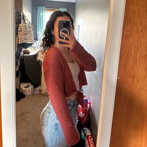 Aeropostale Women's Pink Knit Cardigan